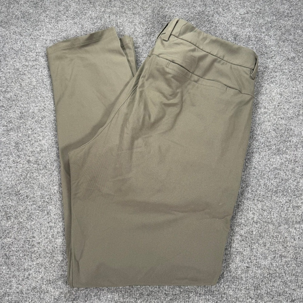 CRZ YOGA Mens Golf Pants 36W Olive Green Stretch Performance Trousers 31 #4114